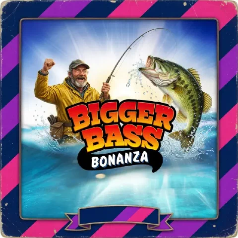 Illustrated game cover for Bigger Bass Bonanza