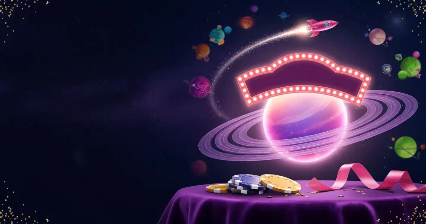 Abstract galaxy of layered orbits around a bright planet