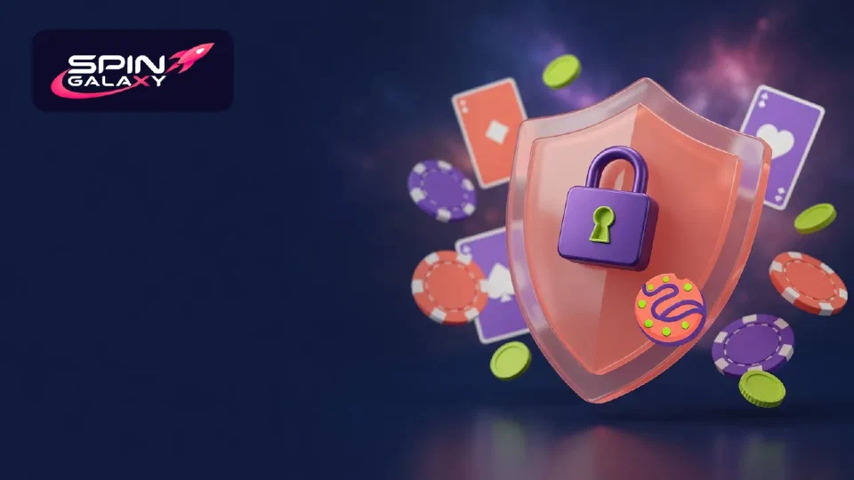 Padlock and cookie icon floating among small stars