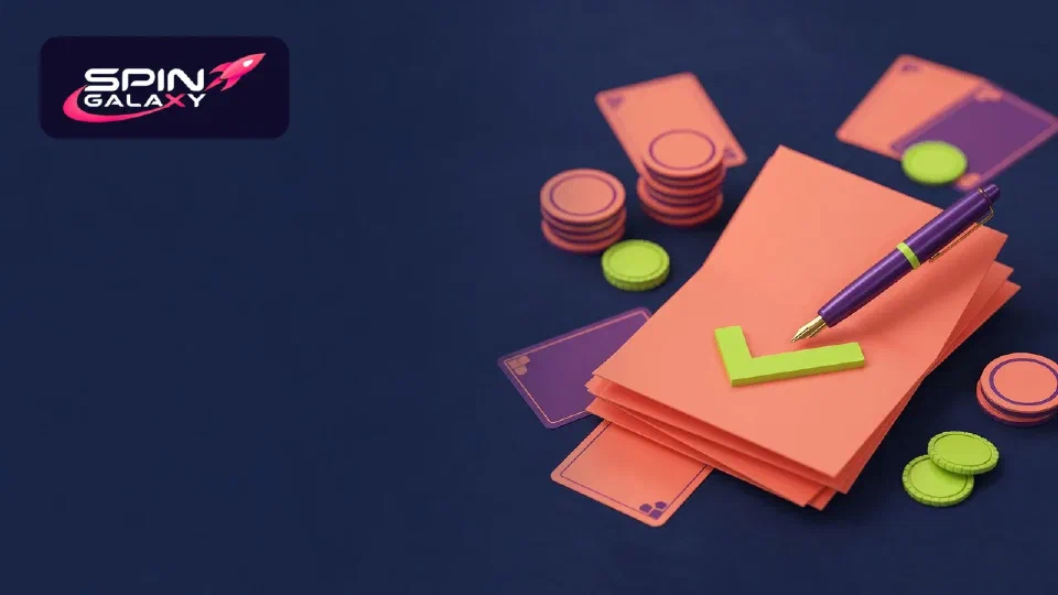 Agreement pages with a pen and a small planet emblem